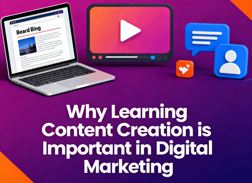Cover image showcasing why learning content creation is important in digital marketing.